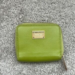 Michael Kors Green Pebbled Leather Wallet